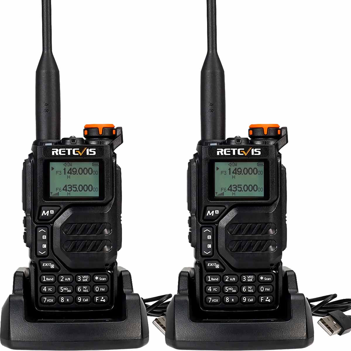 RA79 50-600MHz RX Aviation Band 5W Ham Radio (EU Ver.) 2 Pack