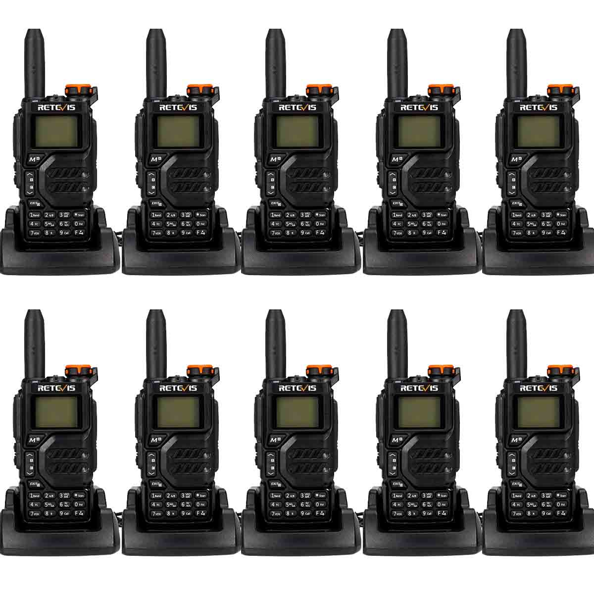 RA79 50-600MHz RX Aviation Band 5W Ham Radio (EU Ver.) 10 Pack
