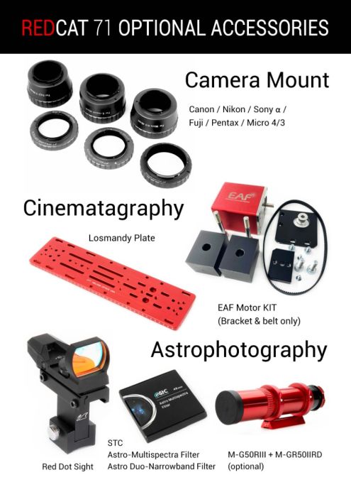 RedCat 71 APO 350mm f/4.9 Astrograph Telescope