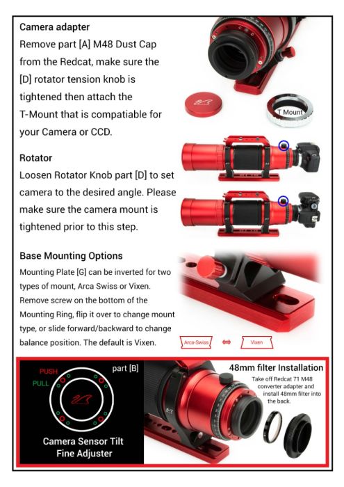 RedCat 71 APO 350mm f/4.9 Astrograph Telescope