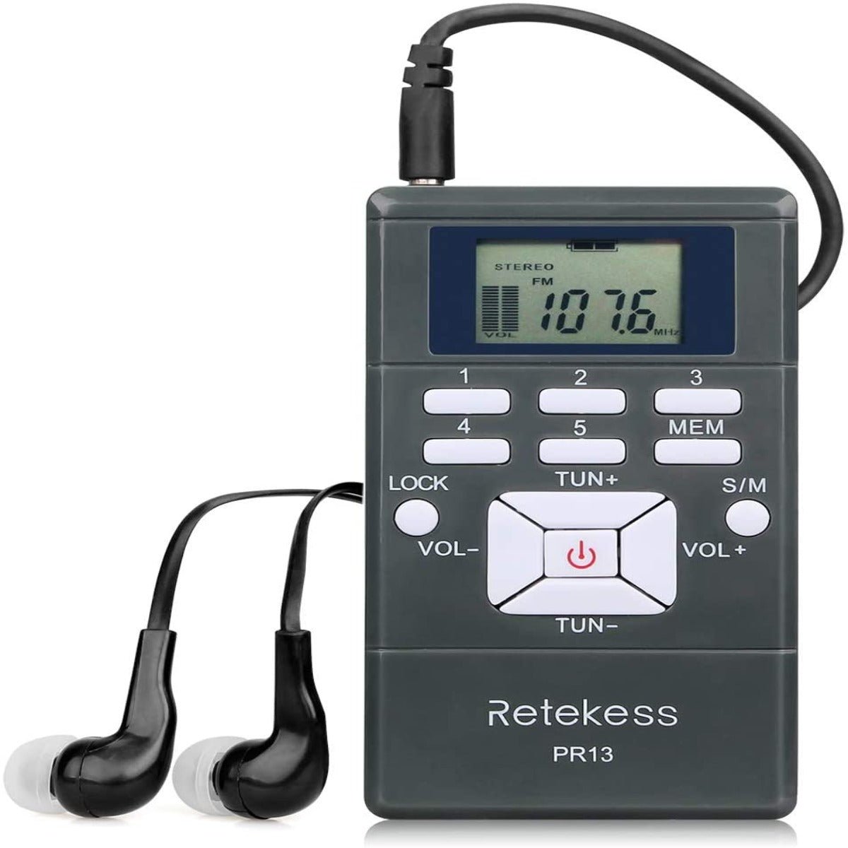 Retekess 50 PR13 FM receivers with 50 Ports Storage Case Listening Devices Preset Station