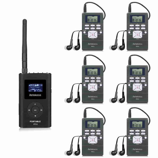 Retekess FT11 Transmitters (x2) and PR13 Receivers (x50)