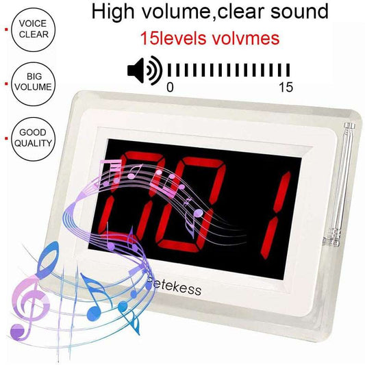 Retekess T114 Restaurant Pager, Wireless Call System IP67 Waterproof Starry Sky Design Button Voice Broadcast Prompt for Restaurant Bar