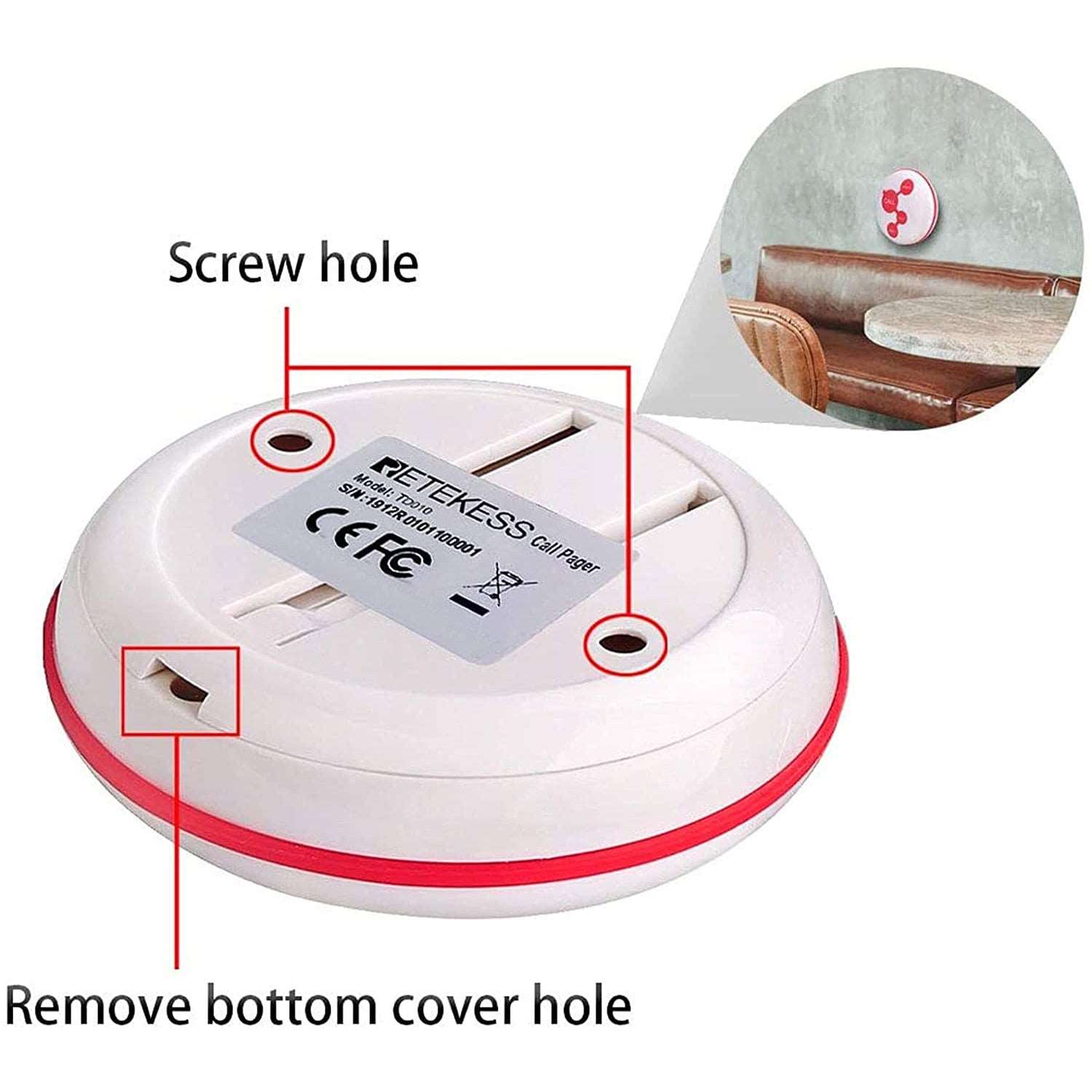 Retekess T114 Restaurant Pager, Wireless Call System IP67 Waterproof Starry Sky Design Button Voice Broadcast Prompt for Restaurant Bar