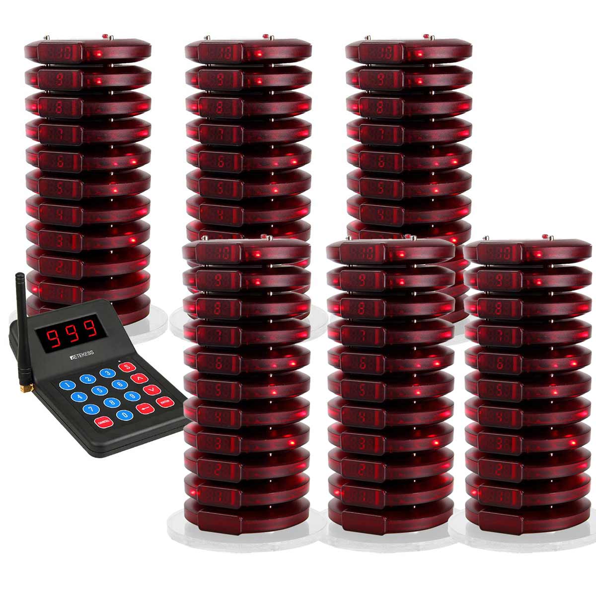 Retekess T119 Restaurant Pager System 1 Keypad 60 Pagers
