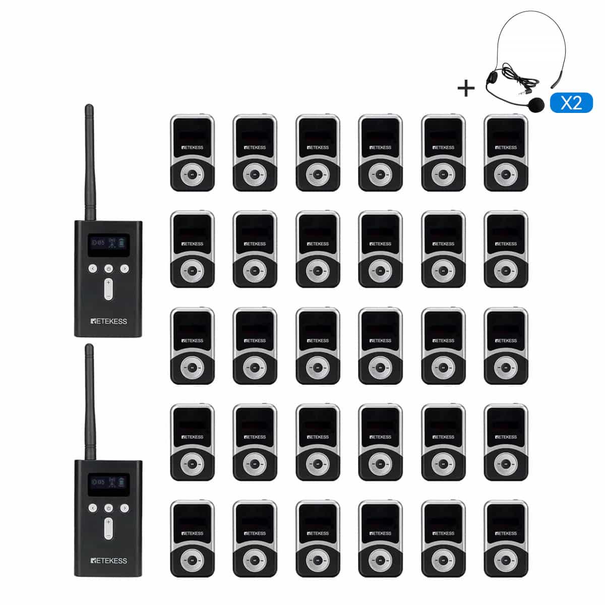 Retekess T130S T131S Interpretation Device 2TX+30RX