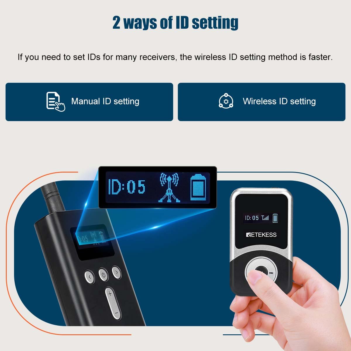 Retekess T130S T131S Whisper Radios for Tour Guiding and Assisted Hearing