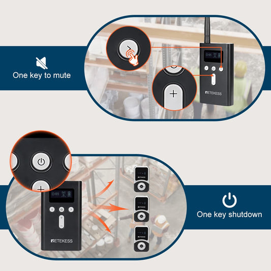 Retekess T130S T131S Whisper Radios for Tour Guiding and Assisted Hearing