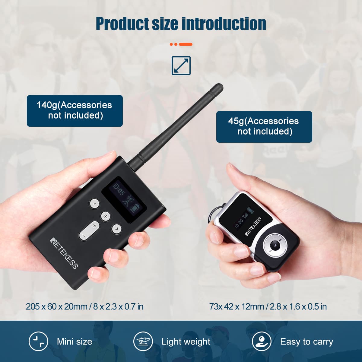 Retekess T130S T131S Wireless Guide System for Receptions, Conferences, and Tours