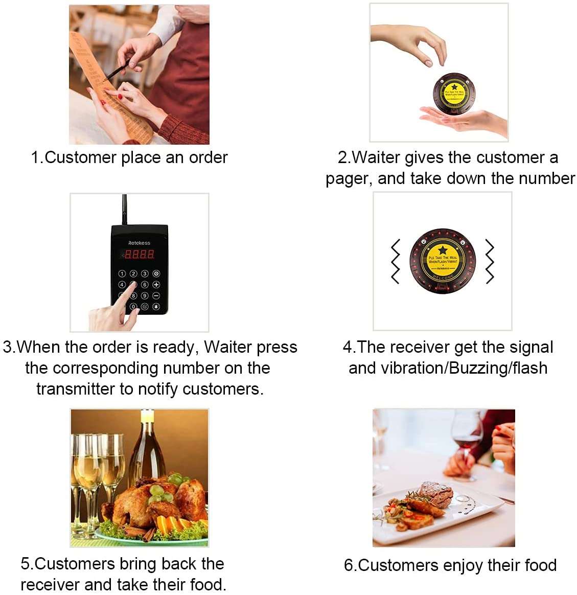 Retekess TD103 Restaurant Pager System.