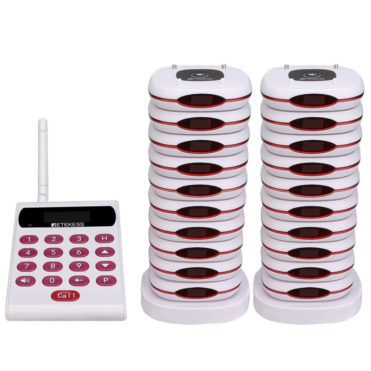 Retekess TD161 Wireless Pager System 1 Keypad 20 Pagers