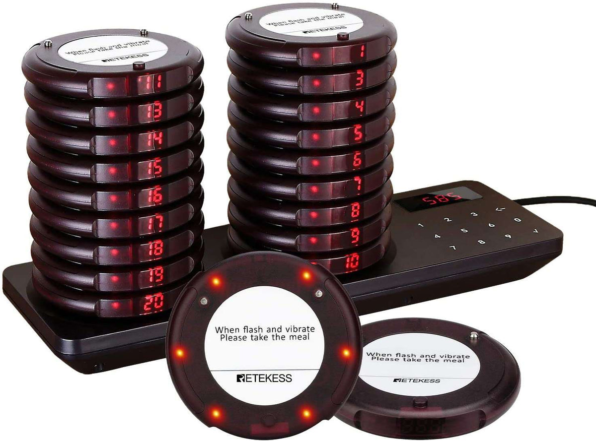 Retekess TD163 Pager System. 1 Keypad 20 Pagers