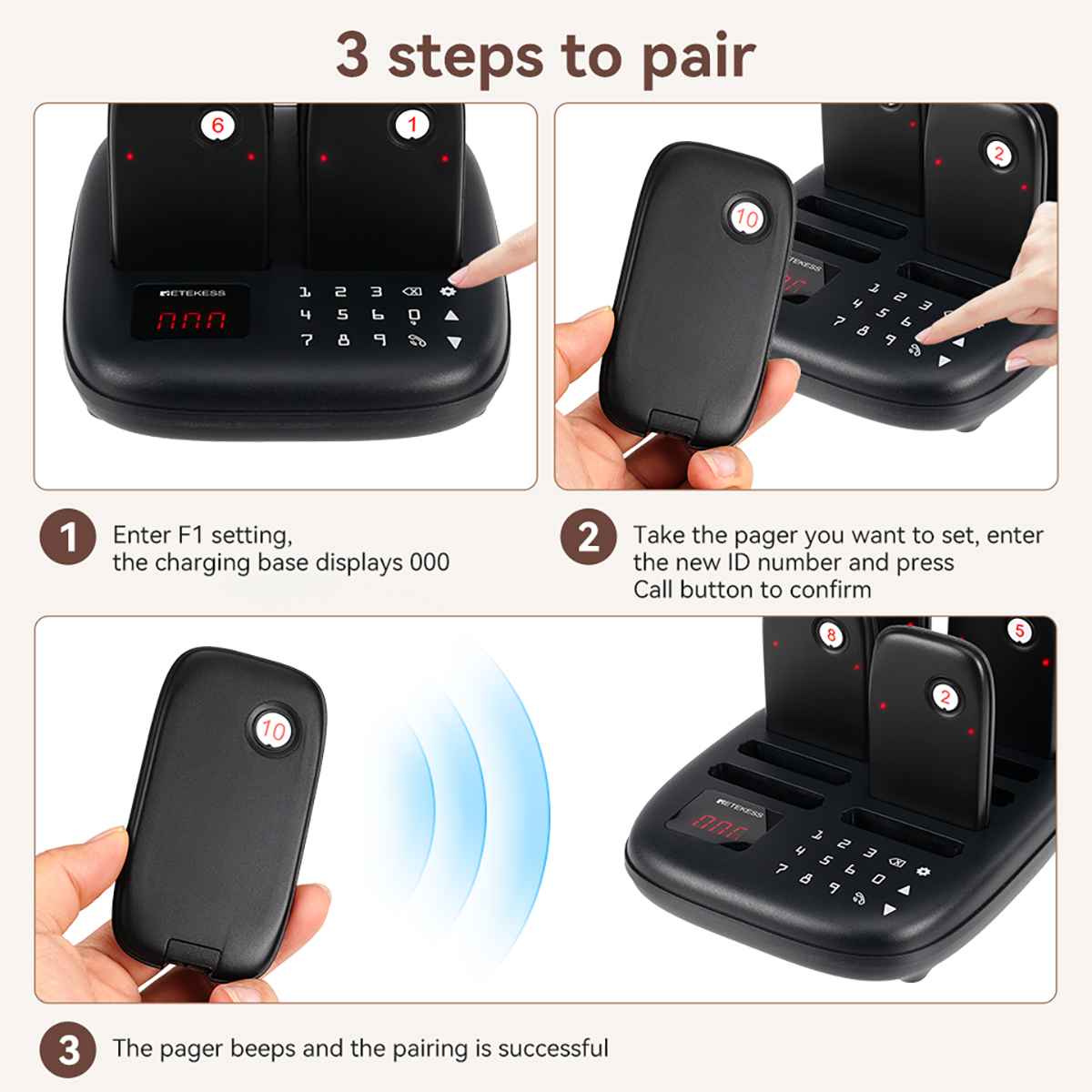 Retekess TD175S 10 Pagers – Dark Clear Skies UK