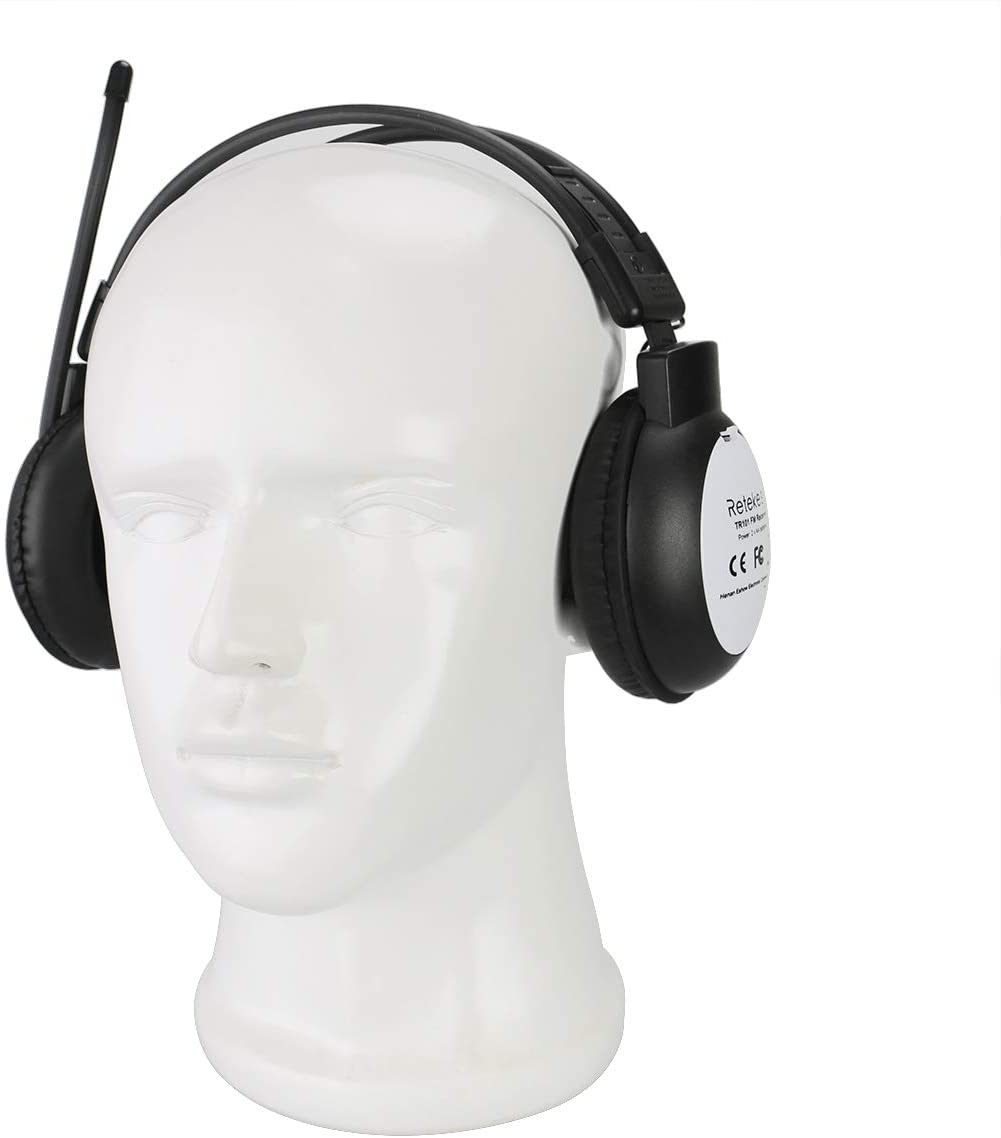 Retekess TR101 Headphone Radio, FM Radio Foldable Lightweight Headphones.