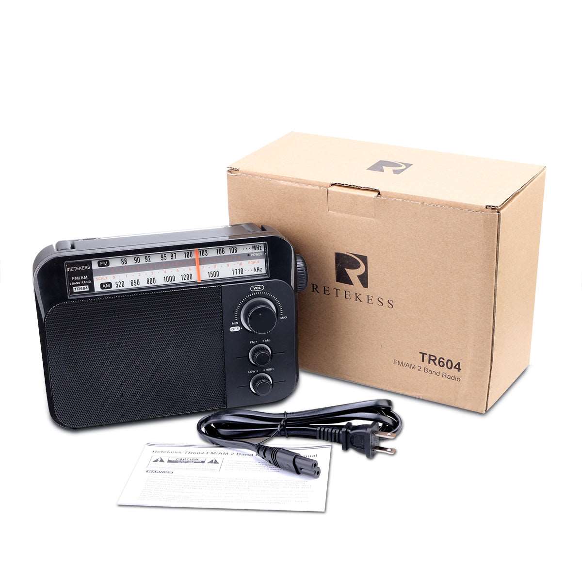 Retekess TR604 AM FM Radio Portable Transistor Analog Radio