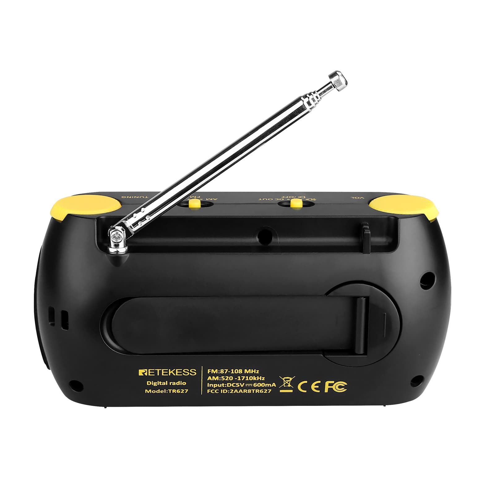 Retekess TR627 Emergency Radio with Hand Crank Self Powered AM/FM/WB NOAA LED Flashlight