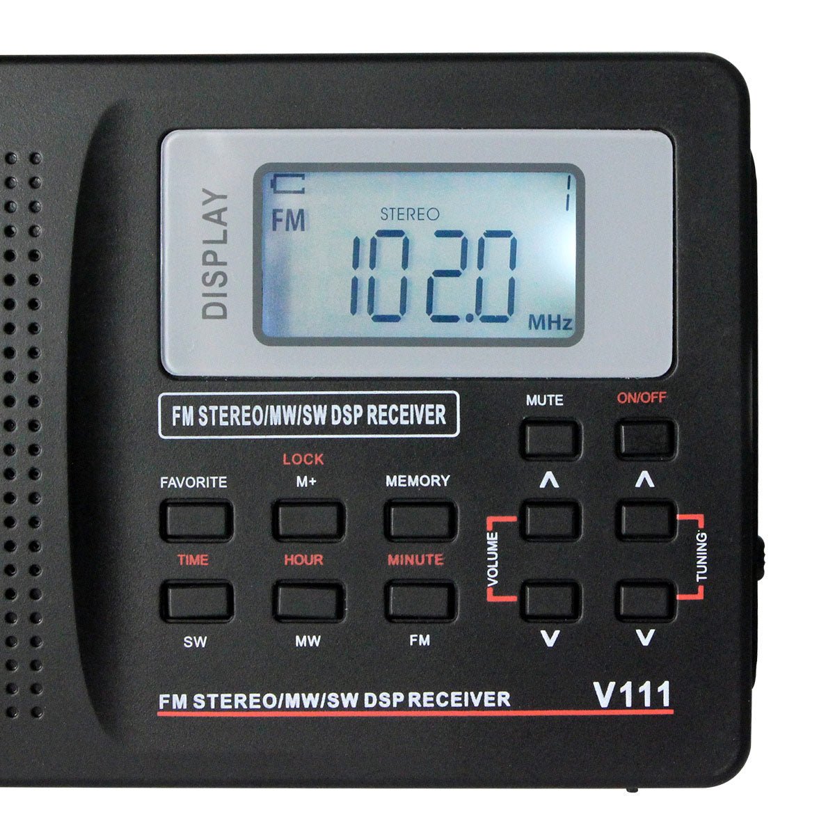 Retekess V111 Portable Radio with Digital Alarm Clock Sleep Timer