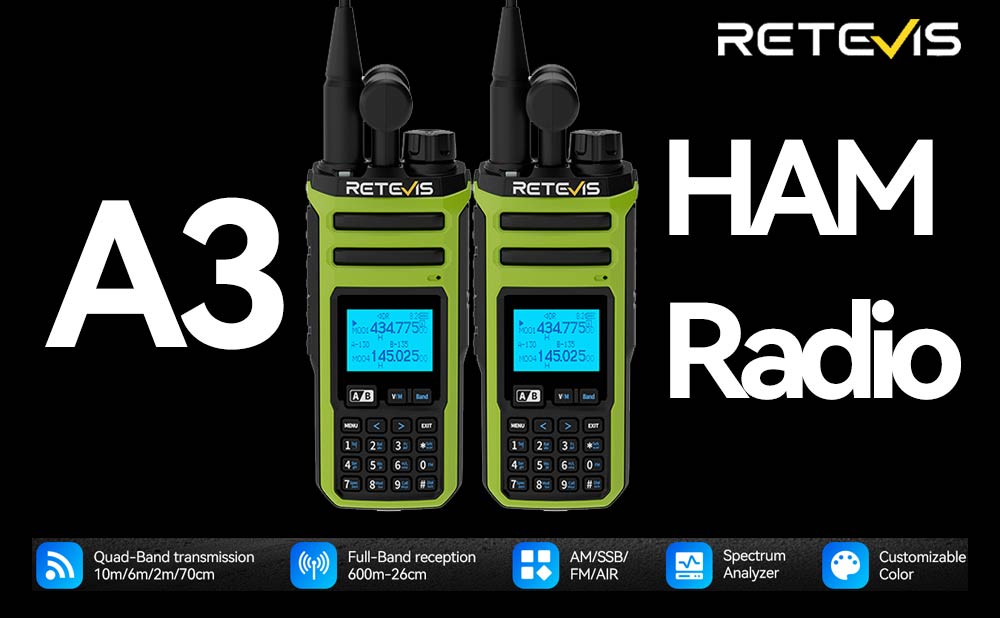 Retevis A3 Ham Radio – Dual Band Two-Way Radio