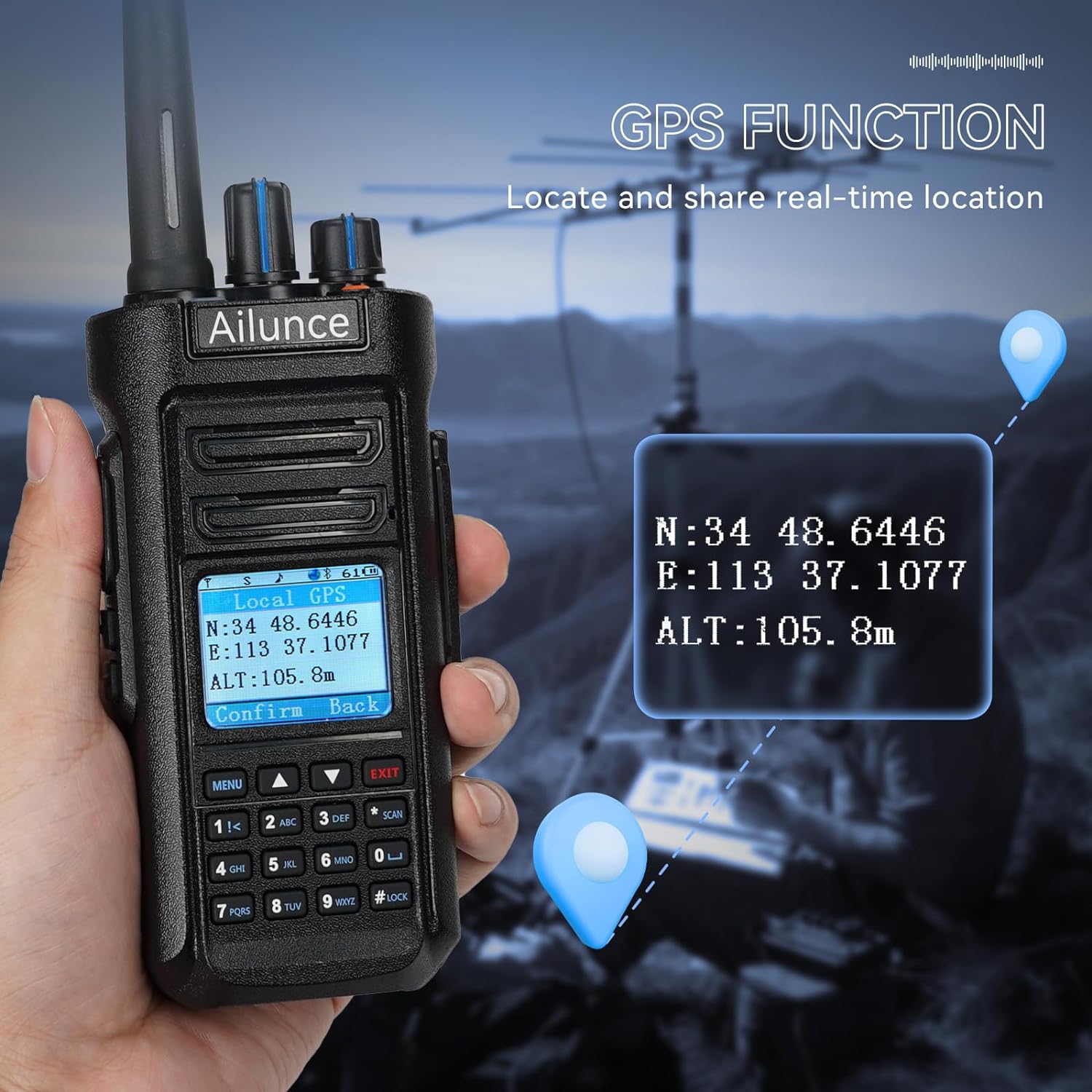 Retevis HD2 Two-Way Radio | GPS and Non-GPS Options