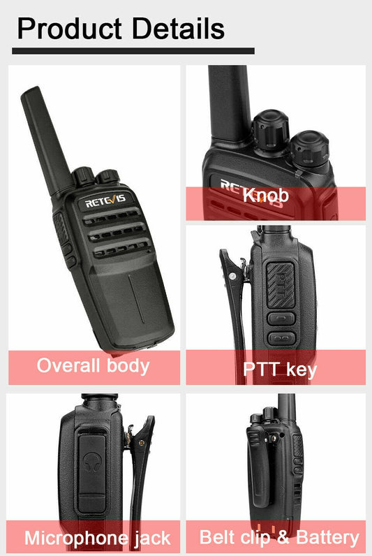 Retevis RT40 PMR446 Walkie Talkie