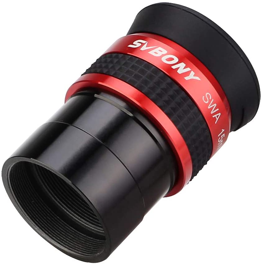 SV154 Svbony 70° SWA Eyepiece SV154 Svbony 1.25" 70° SWA 15mm Eyepiece Red