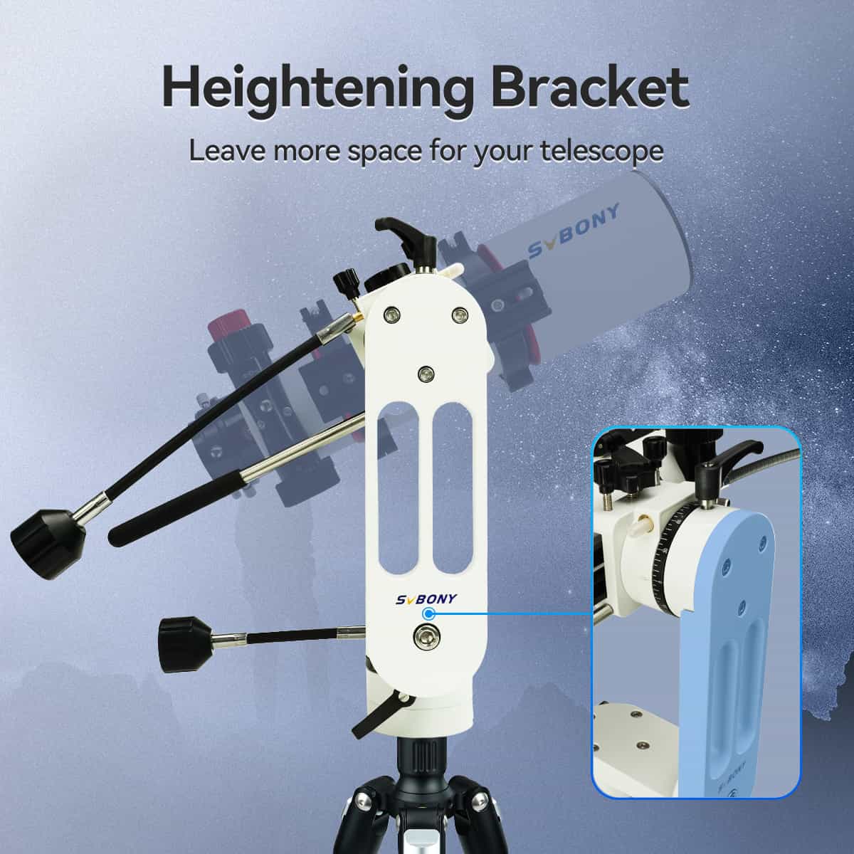SV225 Adjustable Angle Alt-Azimuth Telescope Mount