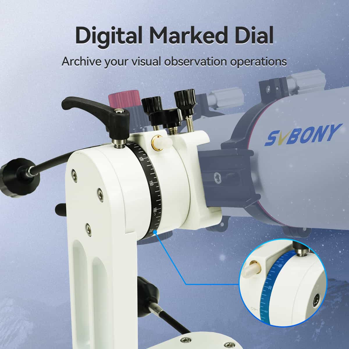 SV225 Adjustable Angle Alt-Azimuth Telescope Mount