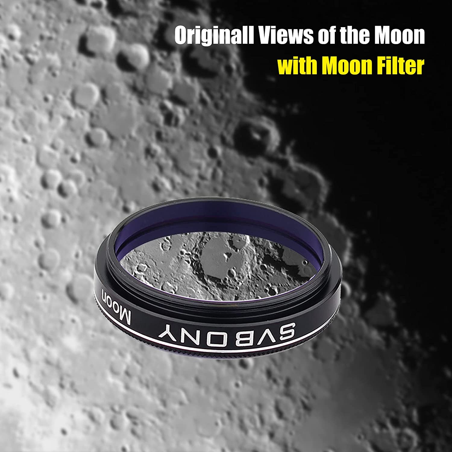 Svbony Moon Filter Set 1.25 Inch includes a CPL , Moon and 5 colour filters.