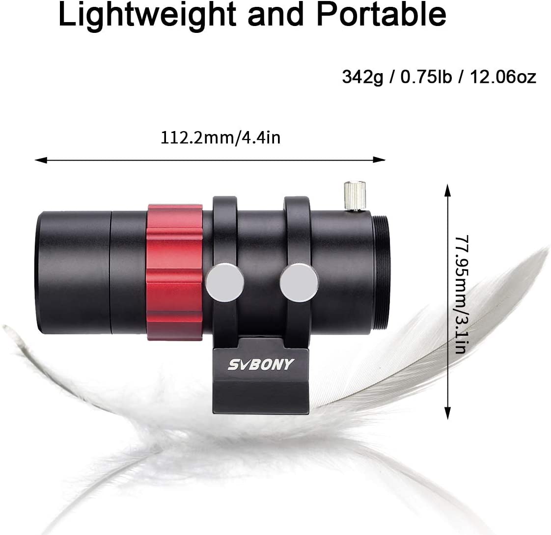 Svbony SV165 Finder Scope for Telescope 30mm Mini Guide Scope F4 120mm with built in Helical Focuser