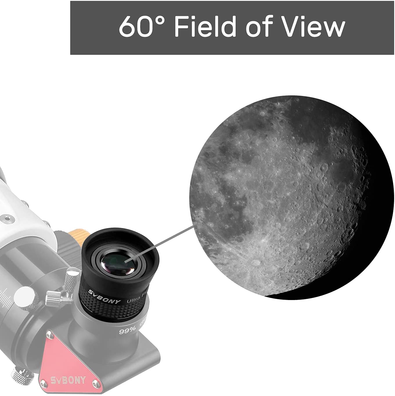 Svbony SV190 Ultra Flat Field Eyepiece10mm, 1.25