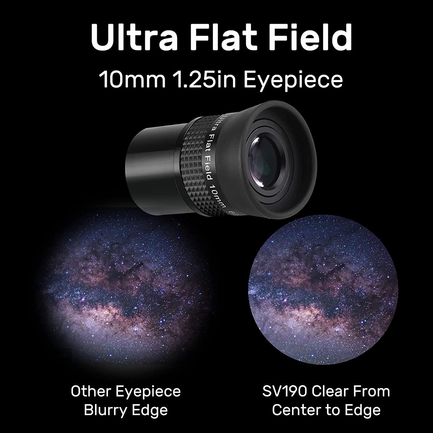 Svbony SV190 Ultra Flat Field Eyepiece10mm, 1.25"