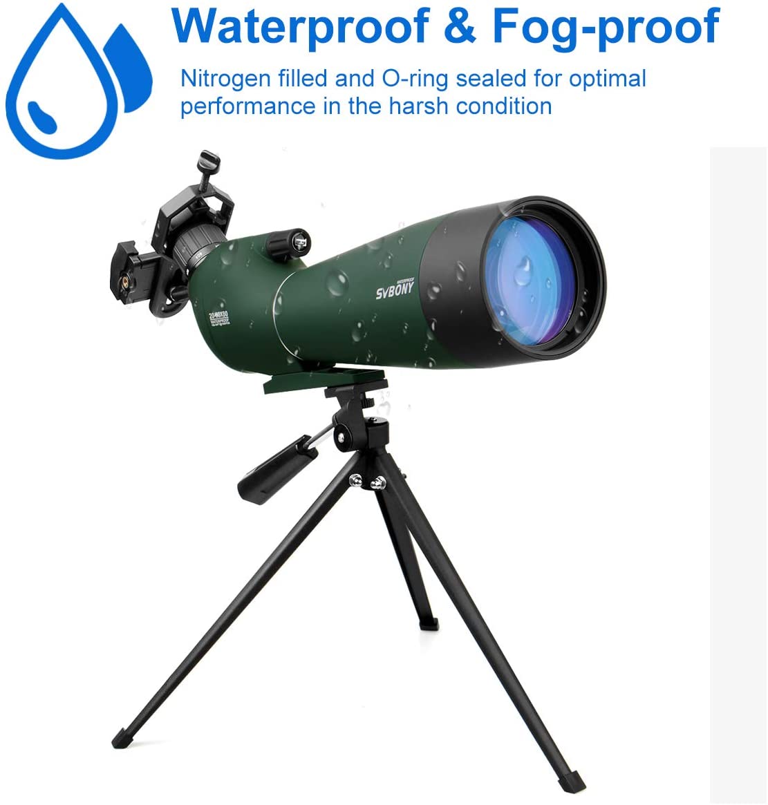 Svbony SV28 Spotting Scopes, 20-60x60 Spotting Scope with Tripod