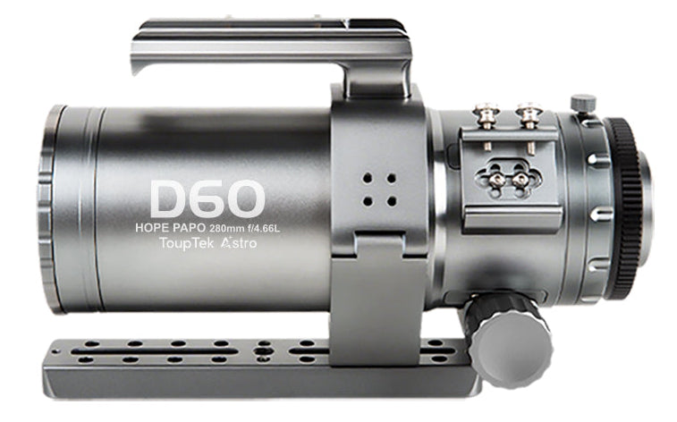 ToupTek HOPE D60 telescope with retractable dew shield and precision CNC-machined aluminum alloy body