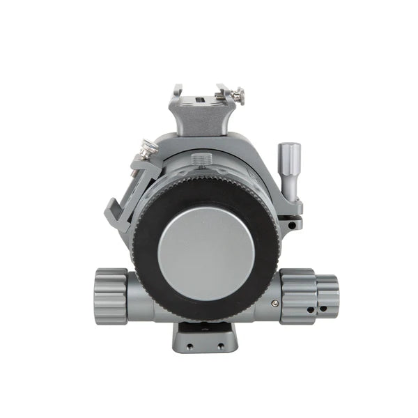 Rear view of ToupTek HOPE D60 telescope focuser and adjustment knobs for fine and coarse focusing