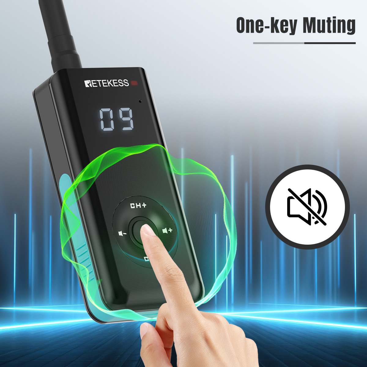 Retekess TT120 Waterproof Tour Guide System IP68 – Dark Clear Skies UK