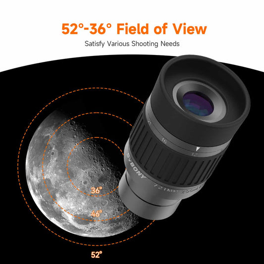 SV135 Zoom Eyepiece 1.25inch 7-21mm 52°-36° FOV