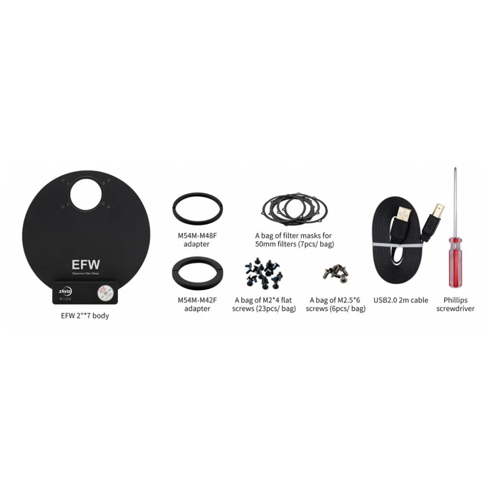 ZWO 2" EFW 5-position Filter Wheel for 2" Filters
