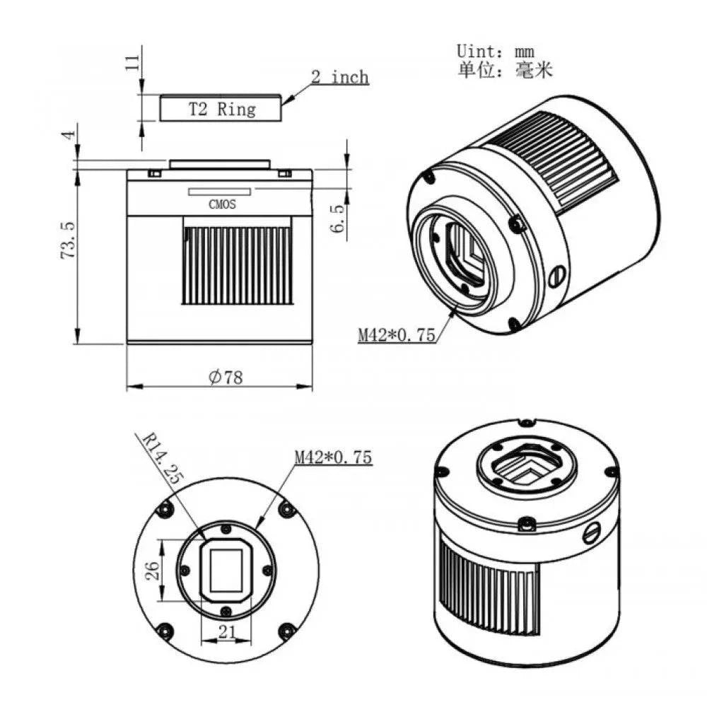 ZWO ASI 183MC Pro: High-Performance Astrophotography Camera with DDR Buffer