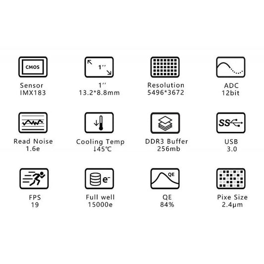 ZWO ASI 183MC Pro: High-Performance Astrophotography Camera with DDR Buffer