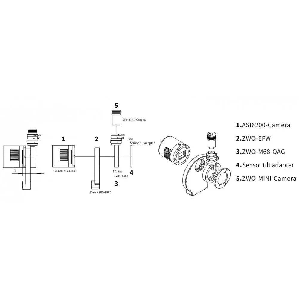 ZWO ASI 6200MM PRO Cooled Mono Camera – 62MP, Full Frame, Ultra-Low Noise