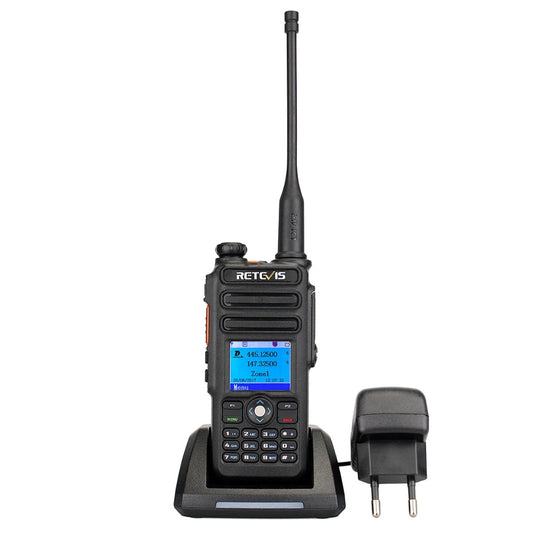 Retevis RT82 Dual Band 3000ch Ip67 Waterproof DMR Walkie Talkie GPS.