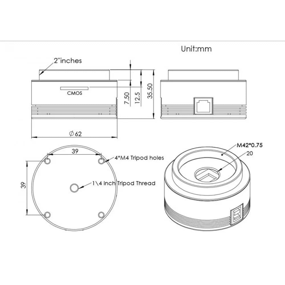 ZWO ASI385MC USB3.0 Colour Camera – High Sensitivity for Astro & Industrial Imaging